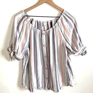 Est. 1948 Striped Bohemian Top, Size L